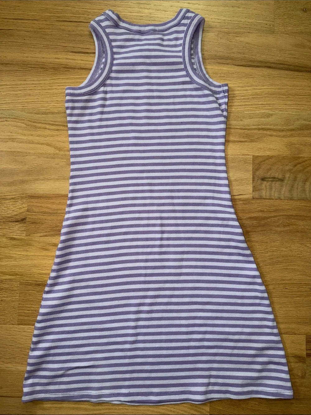 Nordstrom Girls Lavender and White Striped Tank Dress Childs Large (10/12)